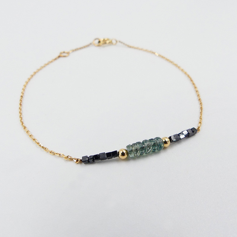 Bracelet or 18 carats Diamants et Saphir