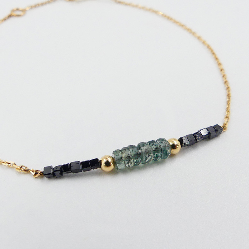 Bracelet or 18 carats Diamants et Saphir