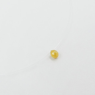 Collier Nylon Goutte Diamant jaune