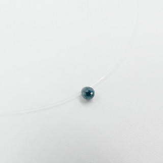 Collier Nylon Goutte Diamant Bleu