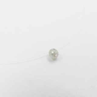 Collier Nylon Goutte Diamant Blanc