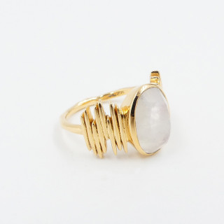 Bague Dorée Pierre de lune