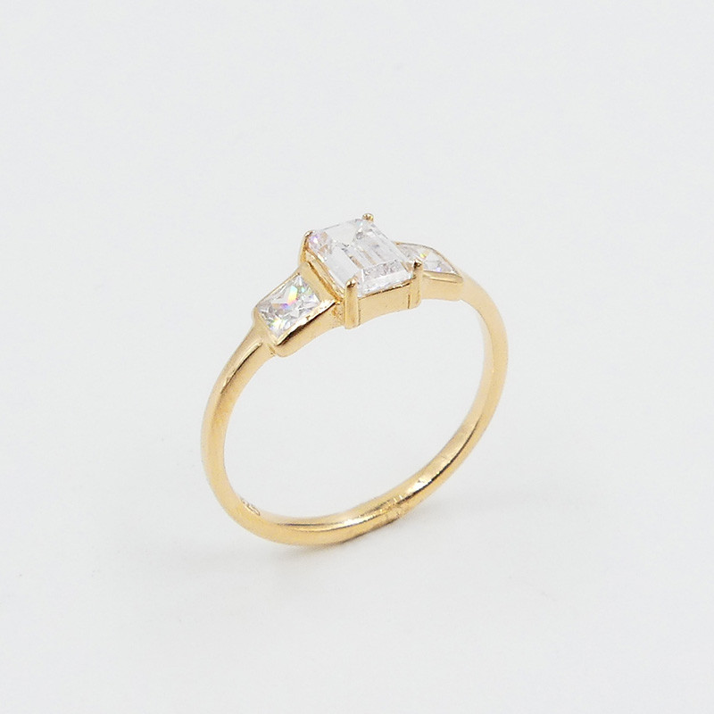 Bague Dorée Glowy Strass