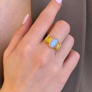 Bague Dorée Pierre de lune