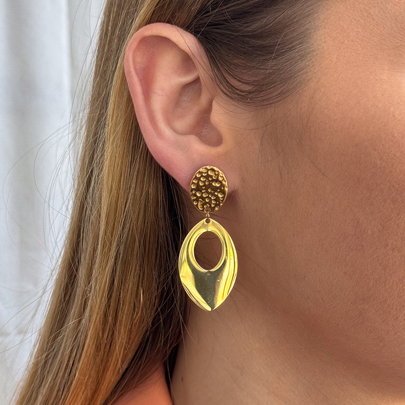 Boucles d’oreilles acier pendantes