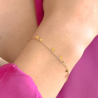 Bracelet acier doré avec pampilles