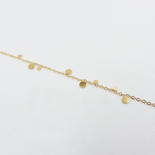 Bracelet acier doré avec pampilles