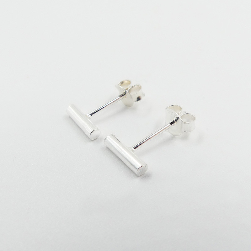 Clous d'oreilles Argent bâton
