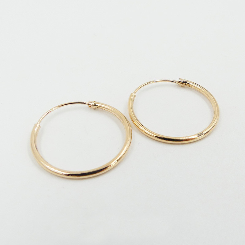 Créoles Fines Plaqué Or 20 mm