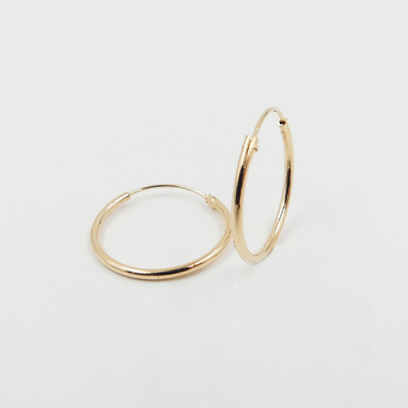 Créoles Fines Plaqué Or 20 mm