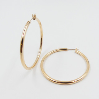 Créoles épaisses Plaqué Or 50 mm