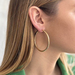 Créoles épaisses Plaqué Or 50 mm