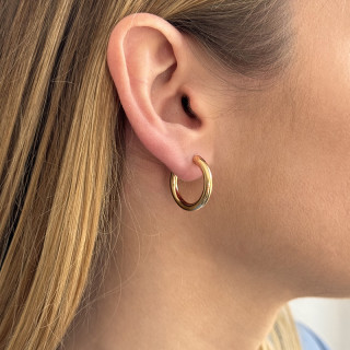 Créoles épaisses Plaqué Or 20 mm