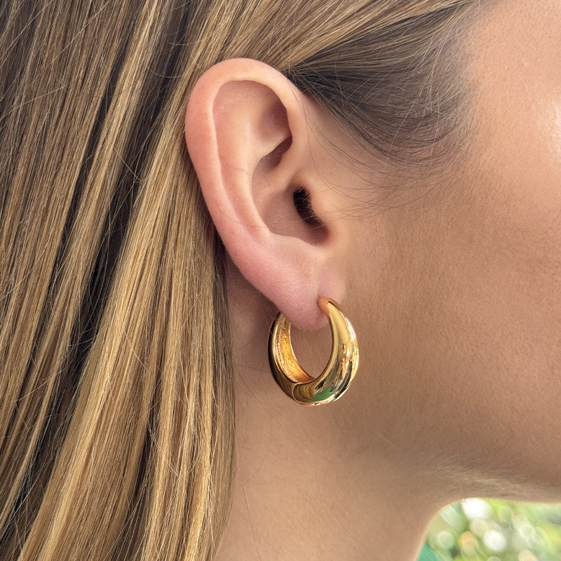 Créoles Plaqué Or évasées