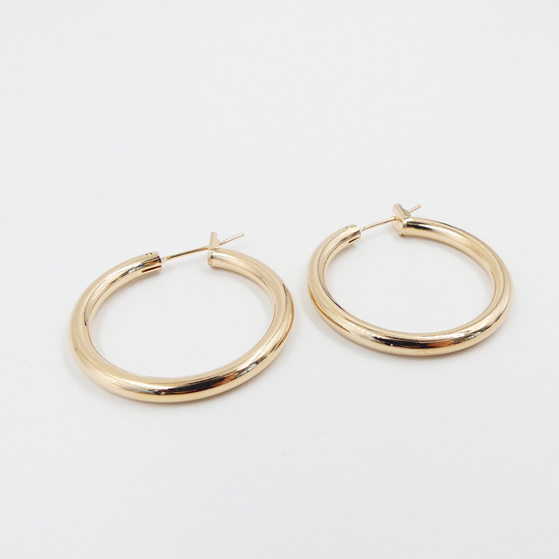 Créoles épaisses Plaqué Or 30 mm