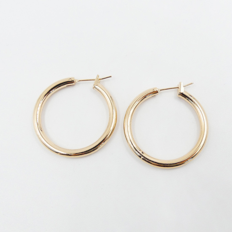 Créoles épaisses Plaqué Or 30 mm