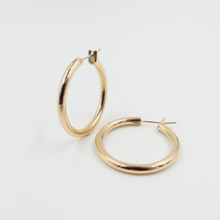 Créoles épaisses Plaqué Or 30 mm