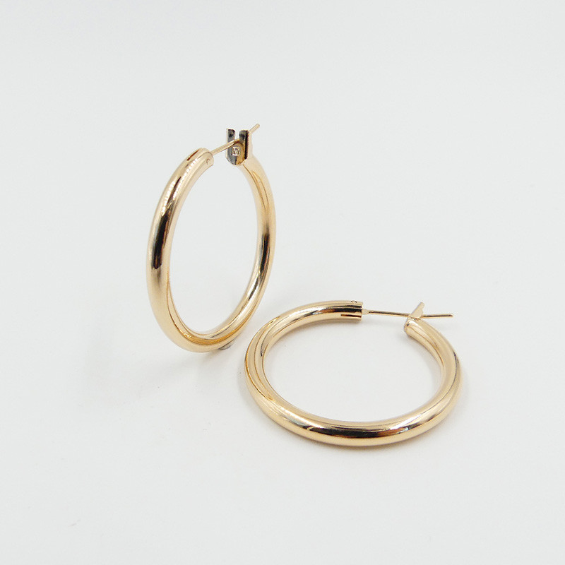 Créoles épaisses Plaqué Or 30 mm