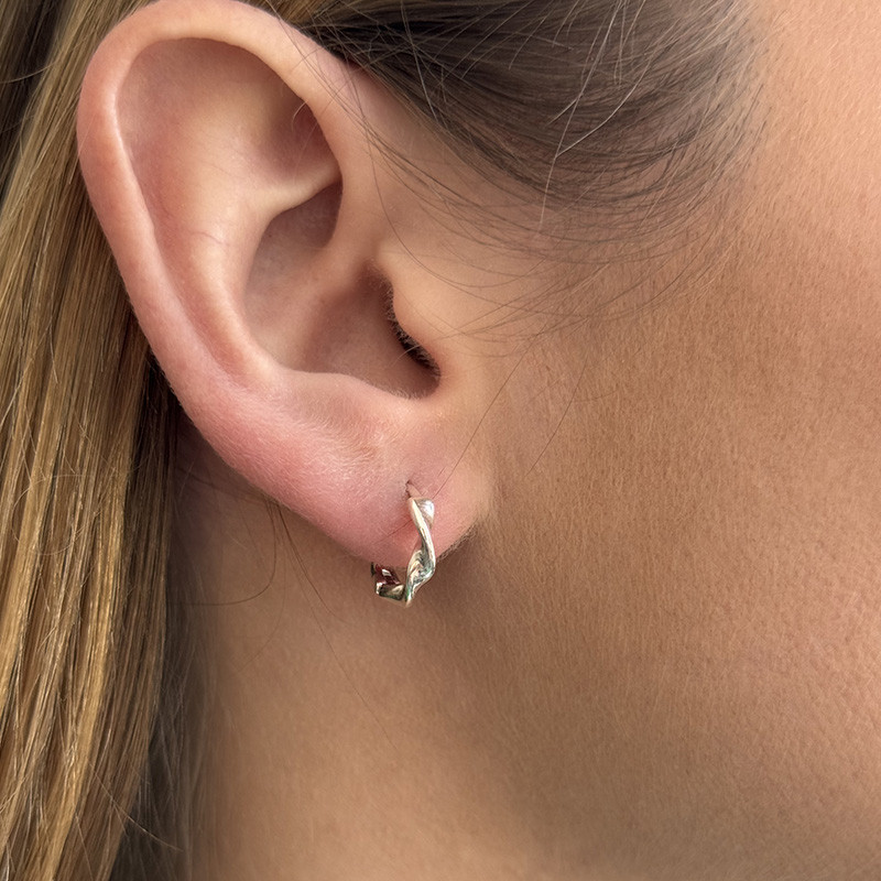 Créoles Argent Torsadées 10mm