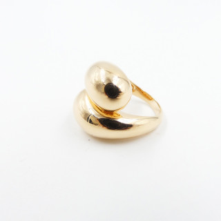 Bague Plaqué or enlacée large