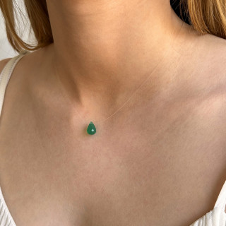 Collier Nylon Goutte Onyx Vert