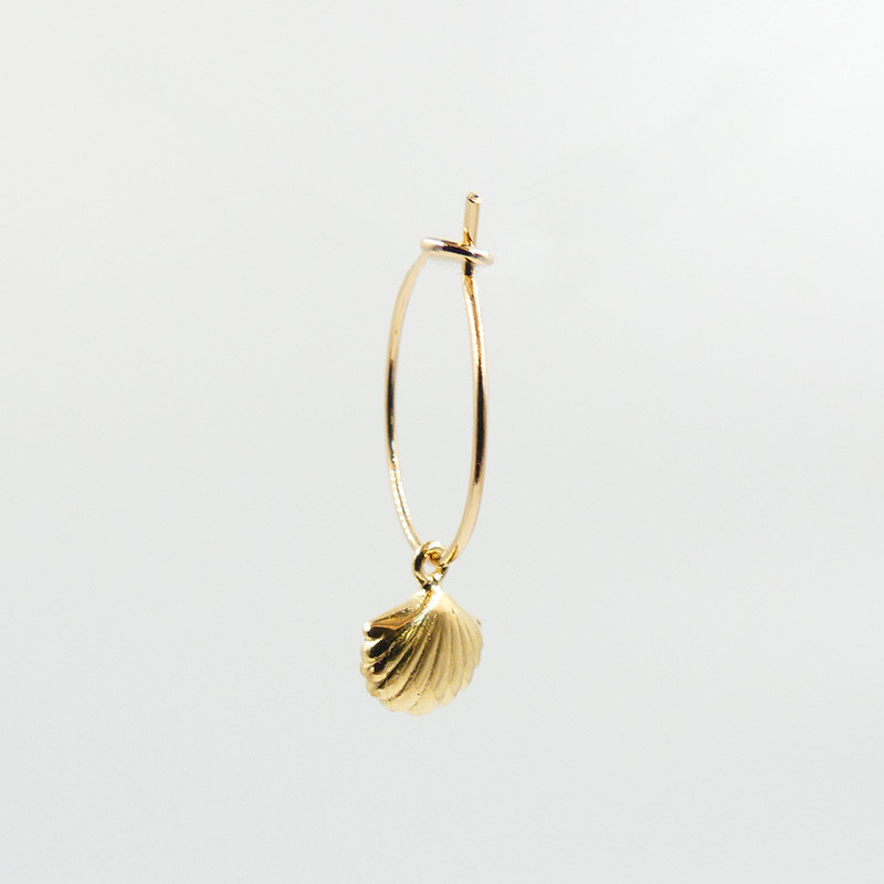 Boucle à l'unité Doré Coquillage
