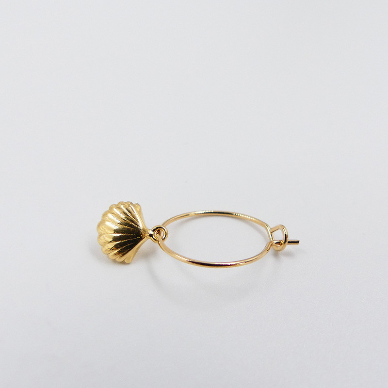Boucle à l'unité Doré Coquillage