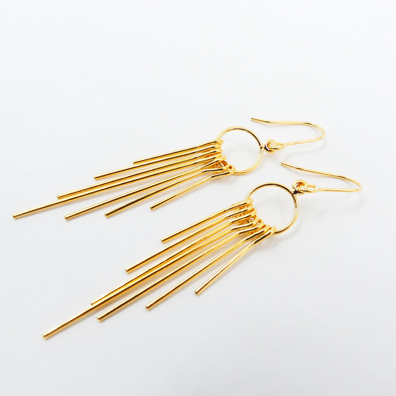 Boucles d'oreilles plaqué or pendantes