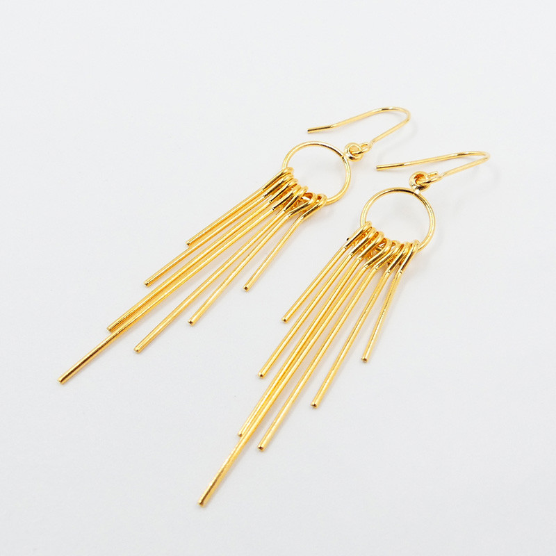 Boucles d'oreilles plaqué or pendantes