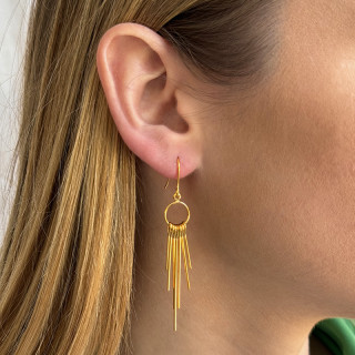 Boucles d'oreilles plaqué or pendantes