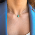 Collier Plaqué Or Trèfle en pierres fines