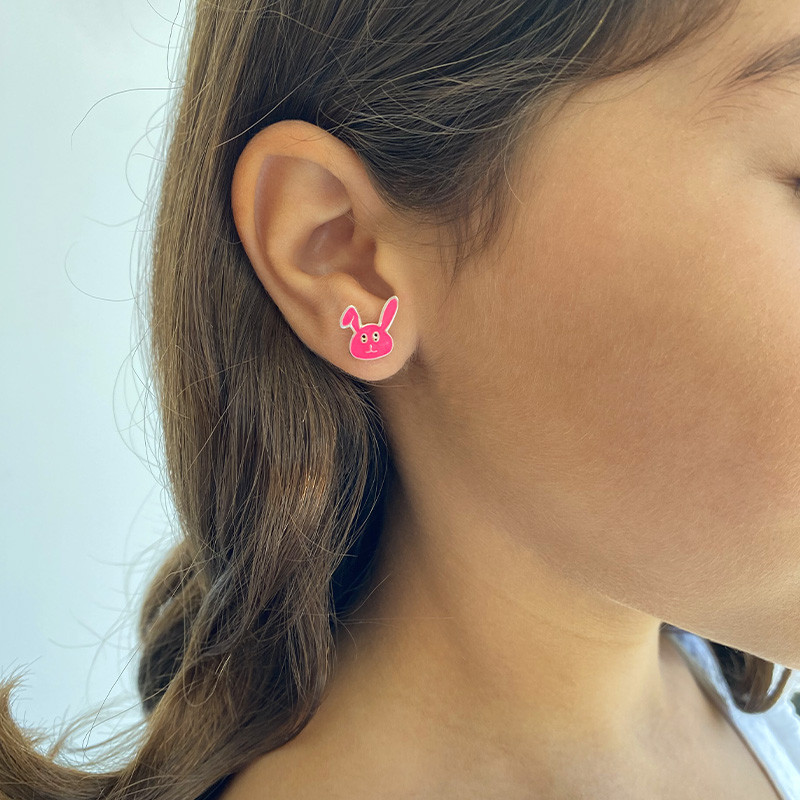 Clous Argent Enfant tête de lapin