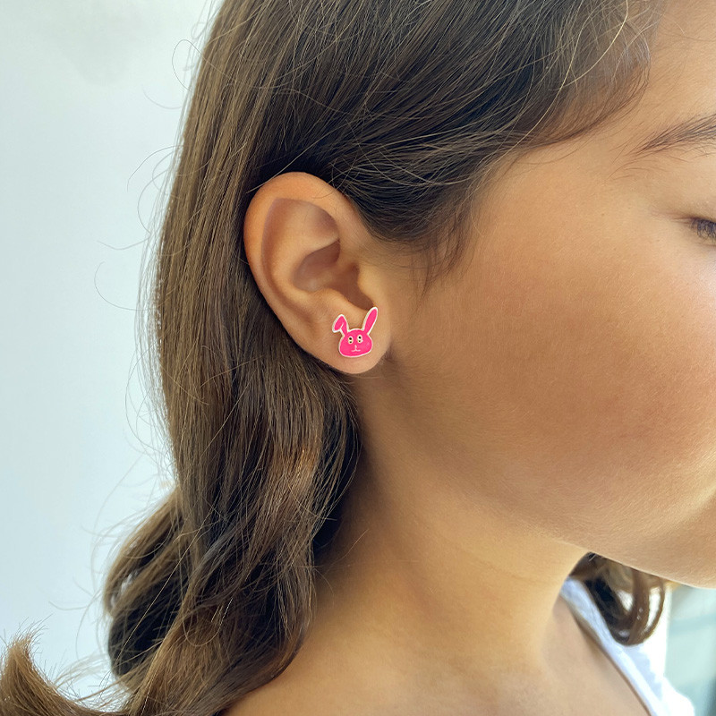 Clous Argent Enfant tête de lapin