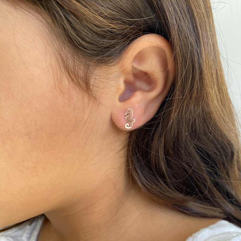 Clous Argent Enfant Hippocampe