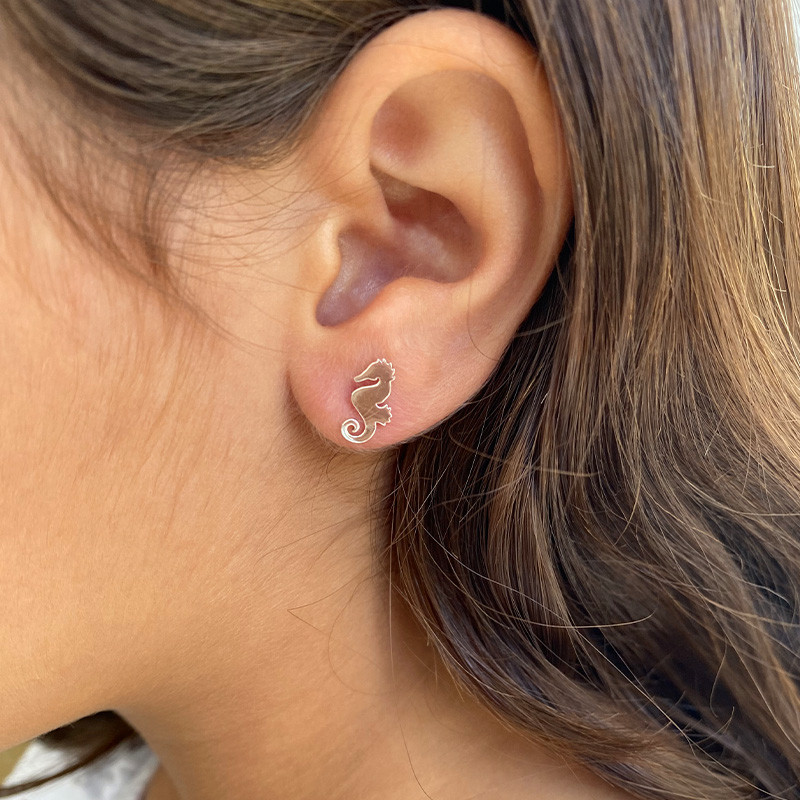 Clous Argent Enfant Hippocampe