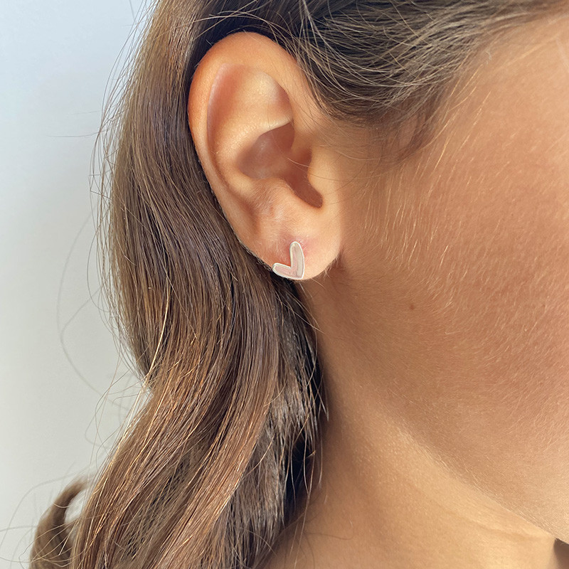 Clous Argent Enfant coeur design