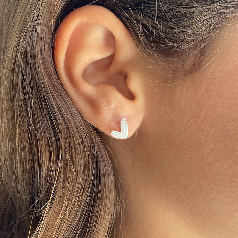 Clous Argent Enfant coeur design