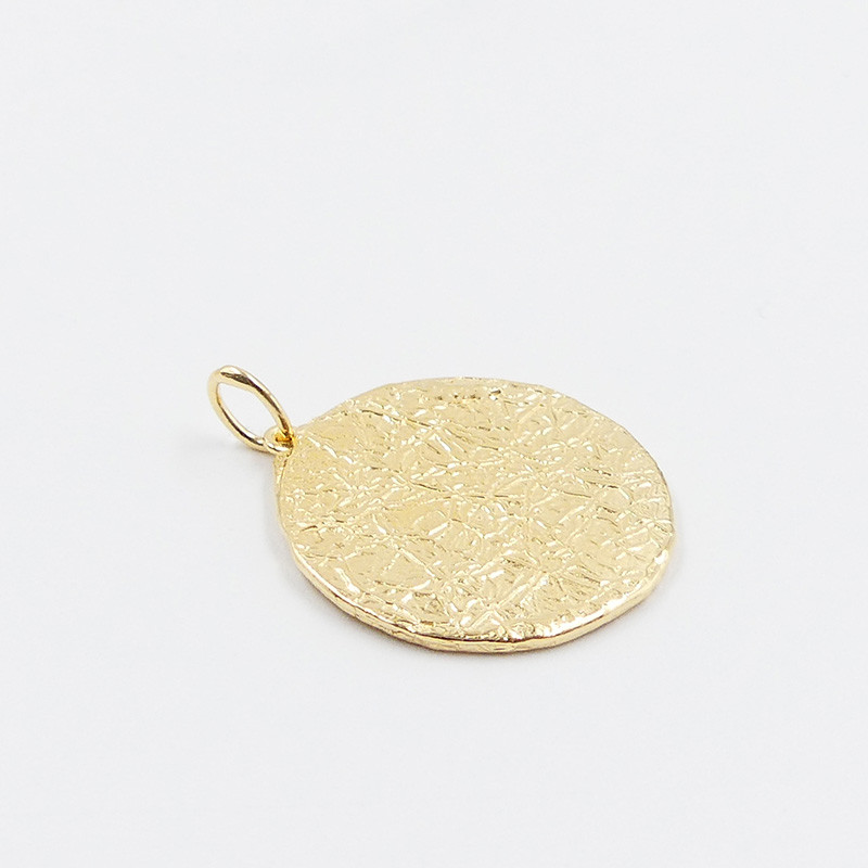 Médaille Dorée texturée 20mm