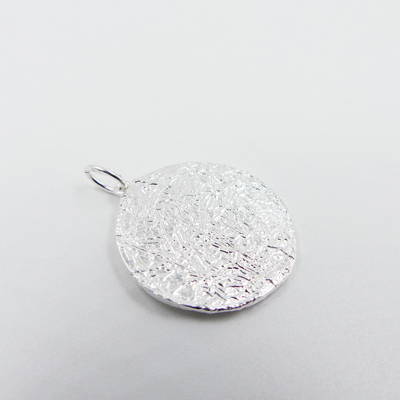 Médaille Argent texturée 20mm