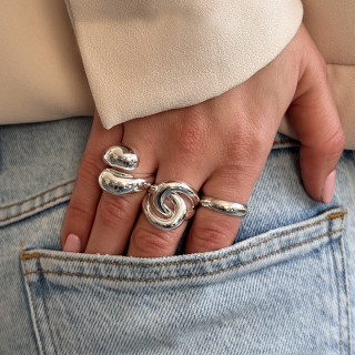 Bague Argent Alliance bombée