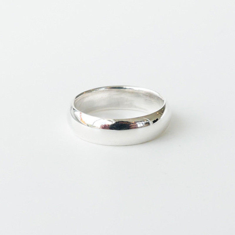 Bague Argent Alliance bombée