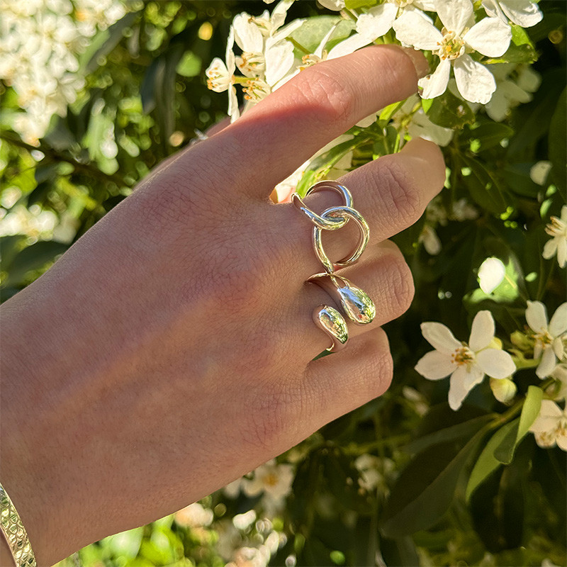 Bague Argent enlacée
