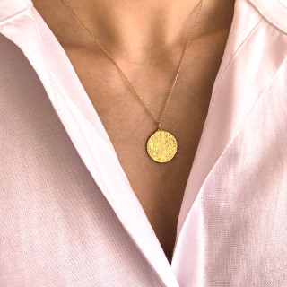 Médaille Dorée texturée 20mm