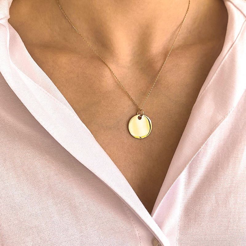 Médaille lisse Dorée 20mm