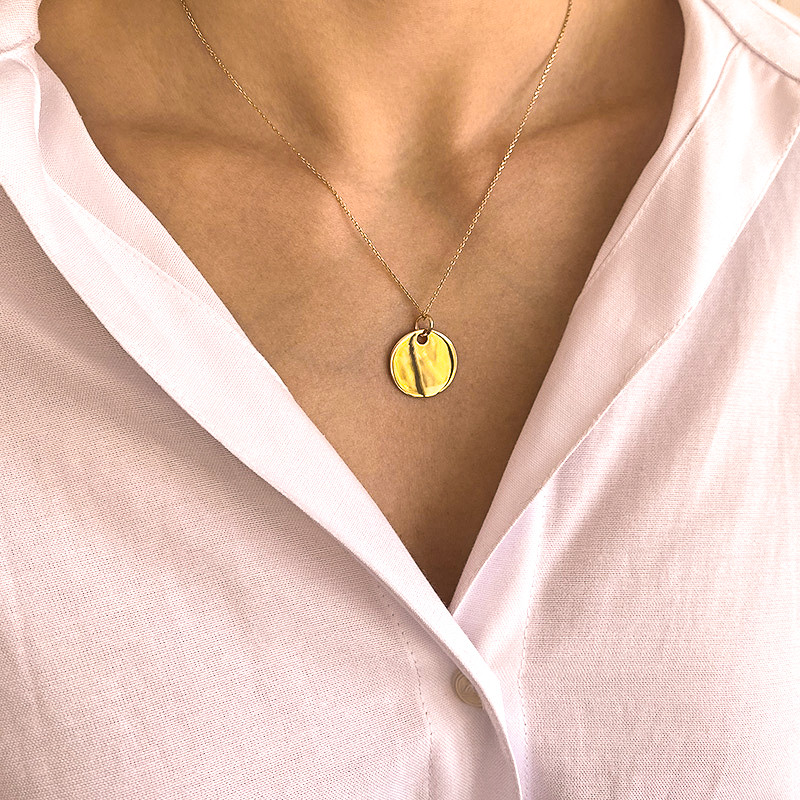 Médaille lisse Dorée 20mm