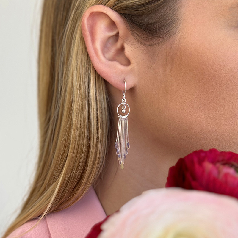 Boucles d'oreilles argent pendantes