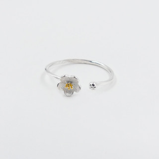 Bague ouverte Argent marguerite