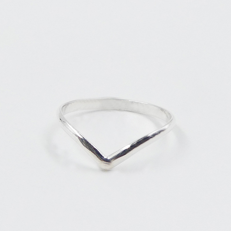Bague Argent Chevron