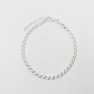 Bracelet Argent maille gourmette allongée