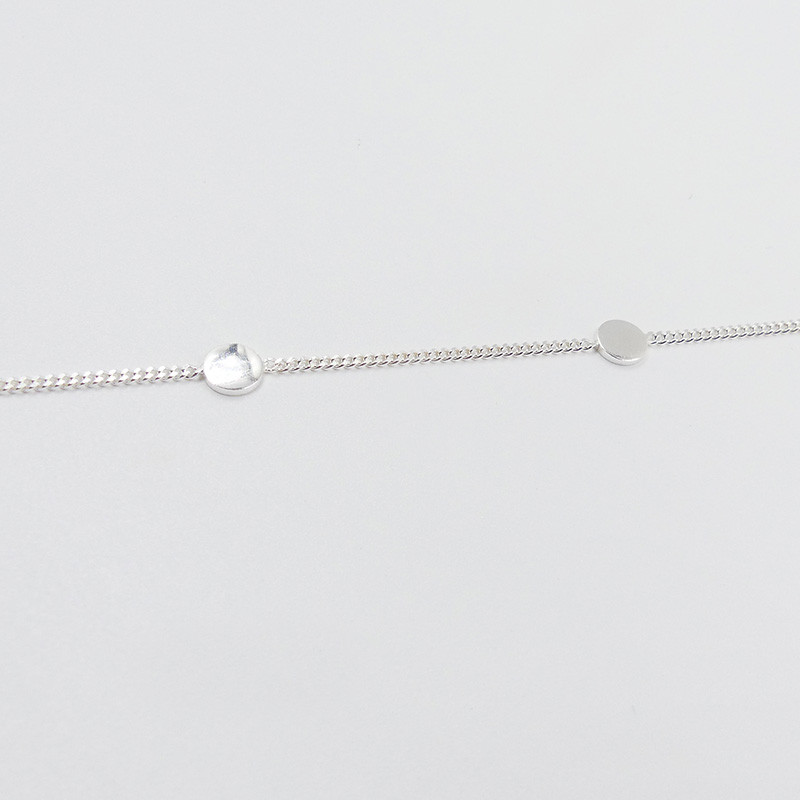 Bracelet de cheville Argent pastilles